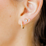 Screwback Stud Earrings - Juliet - Clear - 5mm