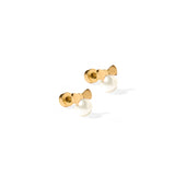 Screwback Stud Earrings - Heidi Pearl Bow