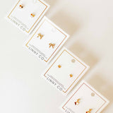 Screwback Stud Earrings - Sadie - Gold