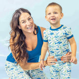 Toddler Bamboo Short Sleeve Pajama Set - Shark Friends - Emerson
