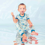 Toddler Bamboo Short Sleeve Pajama Set - Shark Friends - Emerson