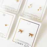 Screwback Stud Earrings - Sadie - Gold