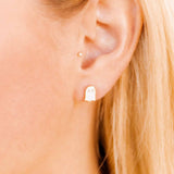 Screwback Stud Earrings - Ghost
