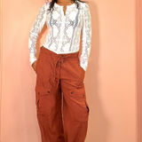 Jae Knit Lace Long Sleeve Top - Free People - Ivory Sugar Swizzle