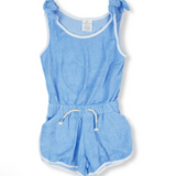 Girls Terry Cloth Romper - Blue