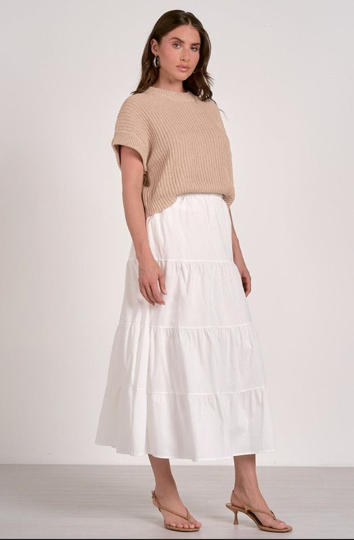 elan tiered cotton dress Richa Sharma Elan Lumiere Cotton Dress