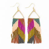Whitney chevron earrings muted rainbow