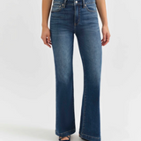 The Heart Breaker Mid Rise Flare by Daze - Influencer (Dark Blue)