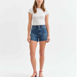 Valley Girl Shorts Hi Rise by Daze - Manhattan (Dark Blue)