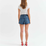 Valley Girl Shorts Hi Rise by Daze - Manhattan (Dark Blue)