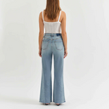 Far Out High Rise Wide Leg Jean by Daze - Fools Gold (Medium Blue)