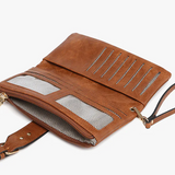 Cadence Buckle Wallet/Clutch in Navy