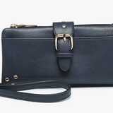 Cadence Buckle Wallet/Clutch in Navy