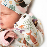 Luxury Bamboo Newborn Baby Gown & Hat Set - Making Waves - Emerson