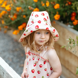 Wide Brim Sun Bonnet by Milkbarn- Strawberry
