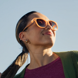 Acacia Sunglasses - Beige w/ Gradient Brown Polarized Lens