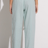 Drawstring Linen Pants by Elan - Light Teal