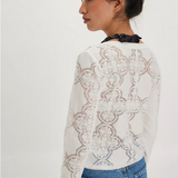 Jae Knit Lace Long Sleeve Top - Free People - Ivory Sugar Swizzle