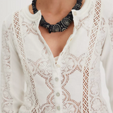 Jae Knit Lace Long Sleeve Top - Free People - Ivory Sugar Swizzle