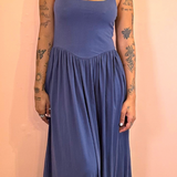 Drop Waist Dress by Bobi - Pacific Blue (navy)