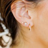 Screwback Stud Earrings - Juliet - Clear - 5mm