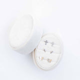 Screwback Stud Earrings - Tally - Silver
