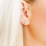 Screwback Stud Earrings - Juliet - Clear - 5mm