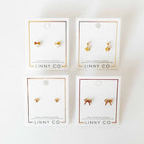 Screwback Stud Earrings - Sadie - Gold