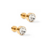 Screwback Stud Earrings - Juliet - Clear - 5mm
