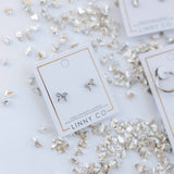 Screwback Stud Earrings - Sadie - Silver
