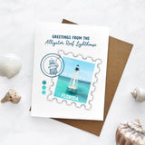 Alligator Reef Lighthouse Card, Greetings From Card, Florida