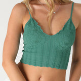 Lace Textured Bralette  Butter Cream