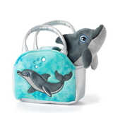 Plush Animal Set with Purse -  Bottlenose Dolphin