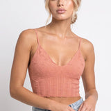 Lace Textured Bralette  Butter Cream