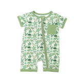 Save the Sea Turtles Bamboo Baby Shortie Romper: Green