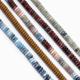 Multi Color Wide Marble Beaded Necklace: Dark Multi