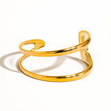 Zahara 18K Gold Non-Tarnish Double Strap Bracelet: Yellow Gold