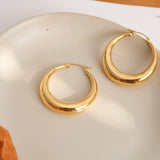 Galene Non-Tarnish Classic Large Hoop Earring: Yellow Gold