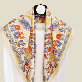 Printed Triangle Scarf Bandana Style Wrap / Shawl Paisley White-Black