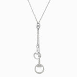 Pave Horsebit Y Drop Necklace: Gold
