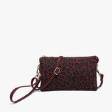 Riley Convertible Cross Body Purse, Wristlet or Clutch - Cheetah Olive