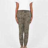 Everyday Drawstring Jogger - Olive Green Floral - by Level 99