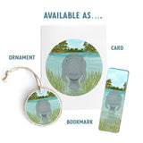 Manatee Sticker, Wildlife Sticker, Manatee in the Springs