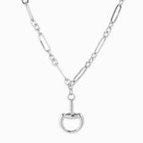Horsebit Linked Chain Necklace: Gold
