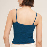 Floral Textured Lace Cami Chocolate