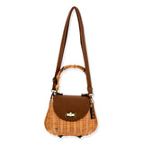 Rattan / Wicker Crossbody  - Tan