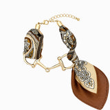 Horsebit Link Scarf Bracelet: Orange