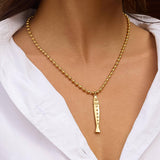 Bellisse 18K Gold Non-Tarnish Vintage Fish Necklace: Yellow Gold