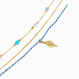 Beach Mode Layered Coastal Shell Rope Necklace