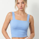 Striped Square Crop Top Marina